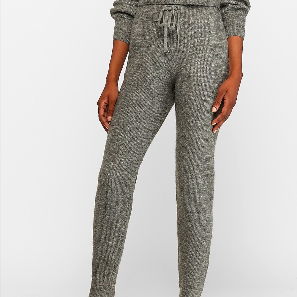 High waisted cozy sweater joggers